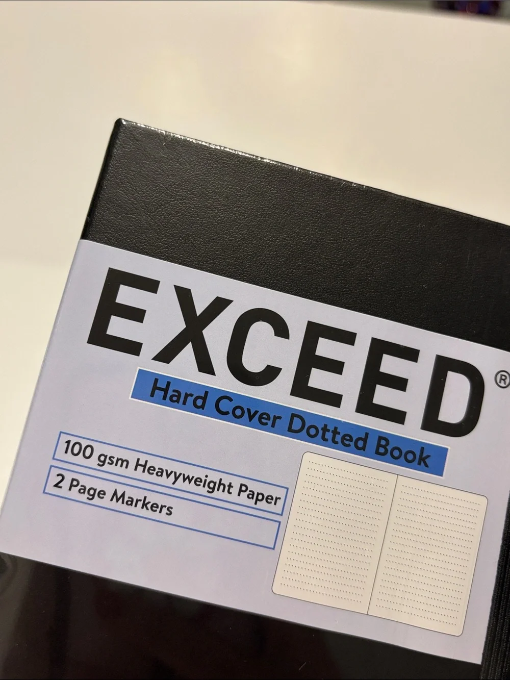 Exceed Black Hard Cover Dotted Notebook Journal